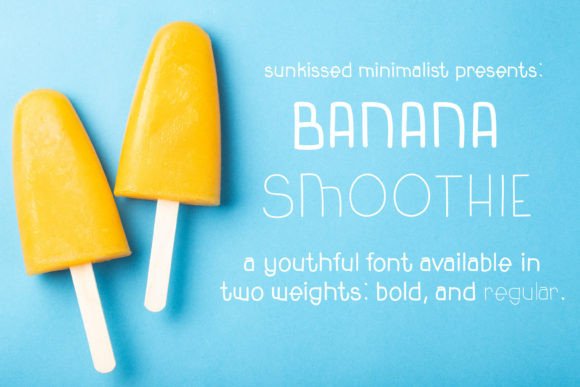 Banana Smoothie Font for Playful Web Design