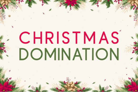 Christmas Domination Font for Professional Holiday Branding