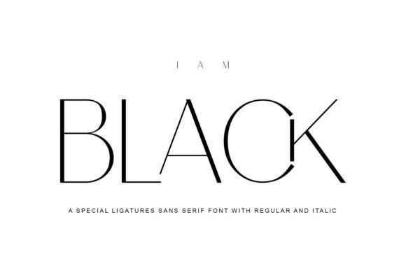 I Am Black Font for Elegant Handmade Products