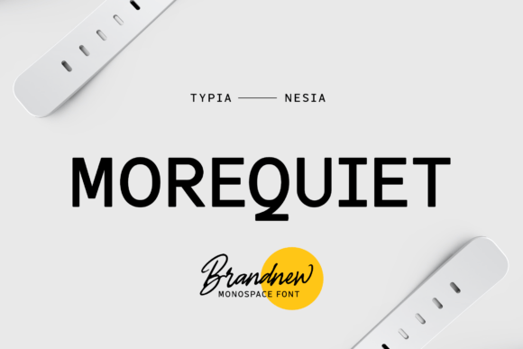 Morequiet: A Modern Monospace Sans Serif Font for Clean Branding Projects